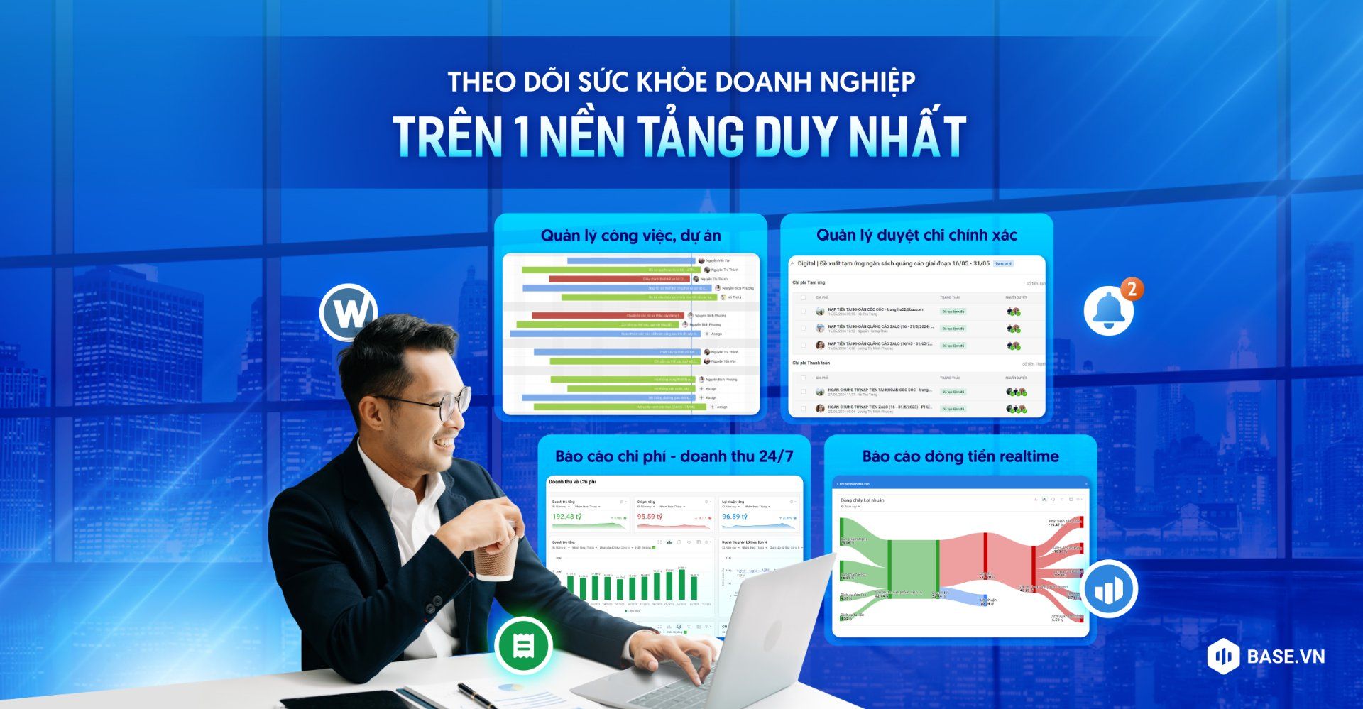 phần mềm quản trị tài chính Base Finance+